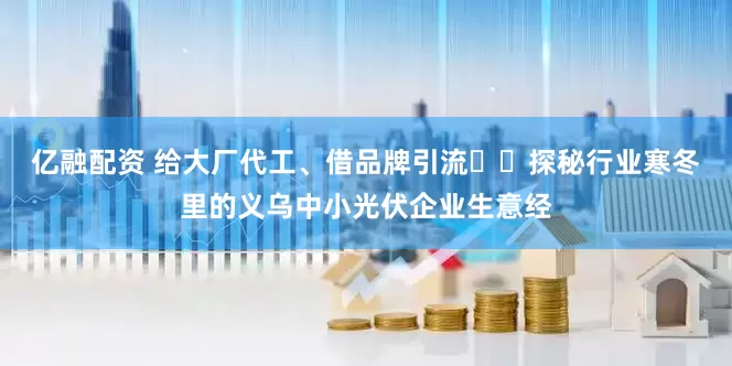 亿融配资 给大厂代工、借品牌引流⋯⋯探秘行业寒冬里的义乌中小光伏企业生意经