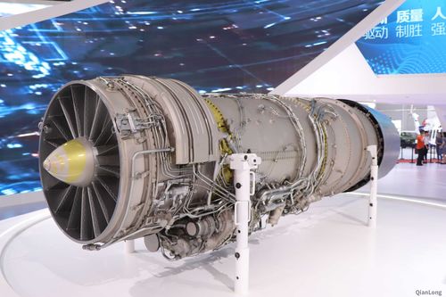 中国航空发动机集团展出的"太行"涡扇发动机.